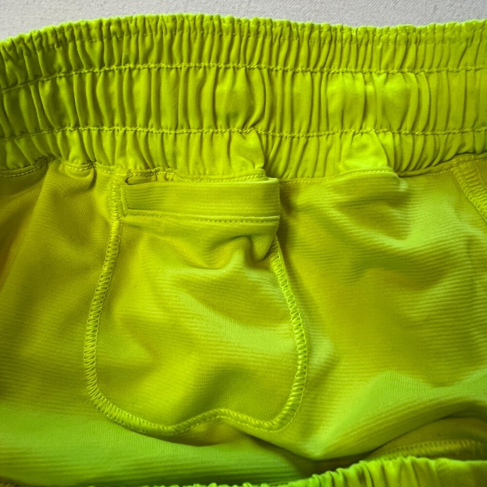 Lululemon Neon Yellow Hi Low Shorts Women Size Small - Picture 7 of 11